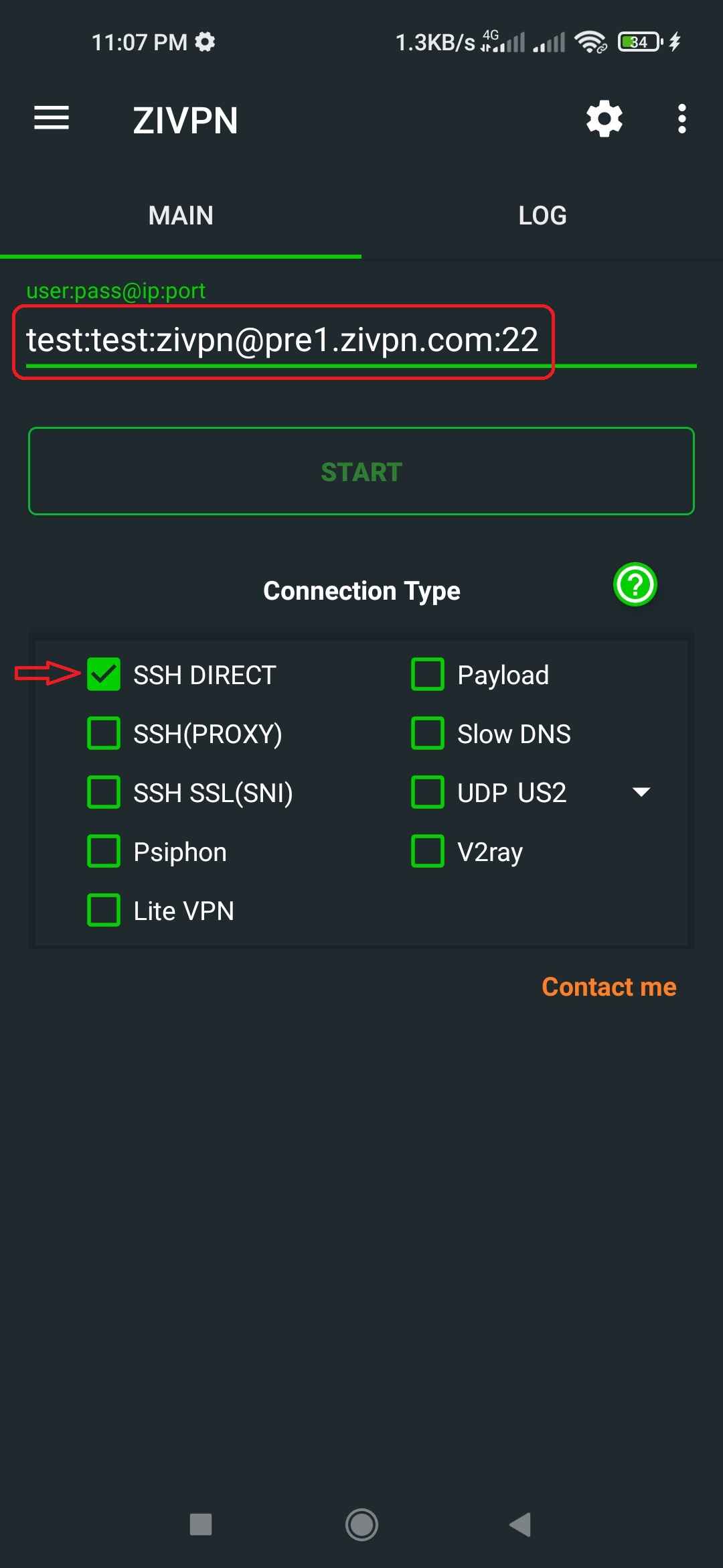 SSH Direct Setup Step 1